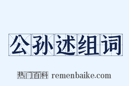 公孙述组词是什么意思的图片